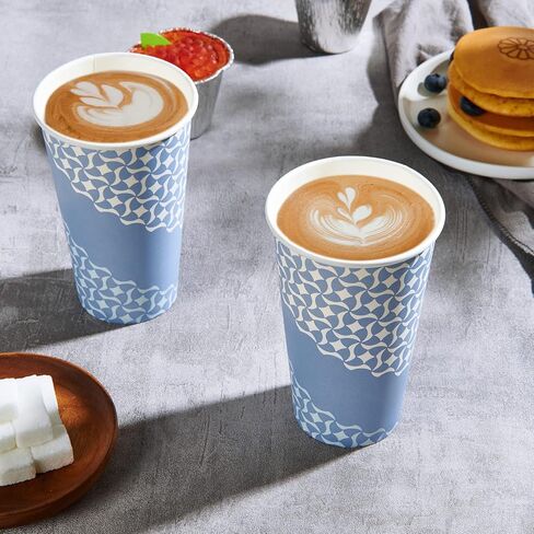 MUCHII 16 oz Paper Coffee Cups, Disposable Paper Cups 210 Count, Disposable Paper Cups for Hot Beverage, Paper Drinking Cups Big for Home use, Office, Restaurant and Events in Saudi Arabia