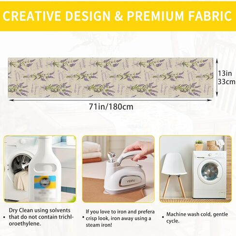 Table Runner Vintage Lavender Flower Table Runners Summer Seasonal Kitchen Dinning Decor for Indoor Outdoor Holiday Home Wedding Party 13x70 Inch in Saudi Arabia