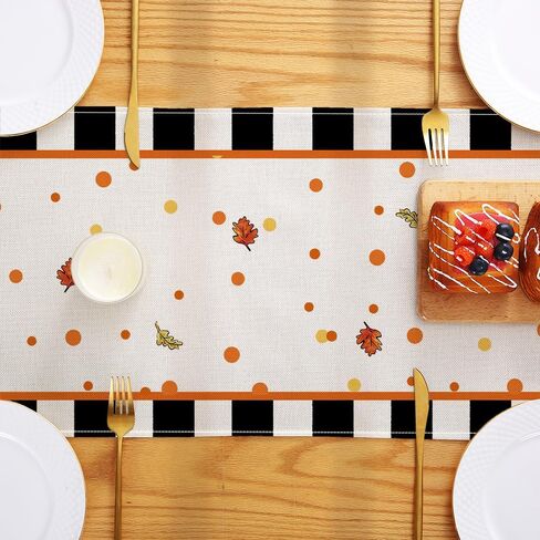 Hello Pumpkin Table Runner Fall Harvest Thanksgiving Autumn Indoor Outdoor Home Party Kitchen Table Decoration for Fall Decor 13 x 72 Inch in Saudi Arabia