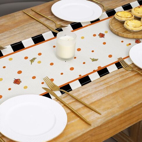 Hello Pumpkin Table Runner Fall Harvest Thanksgiving Autumn Indoor Outdoor Home Party Kitchen Table Decoration for Fall Decor 13 x 72 Inch in Saudi Arabia