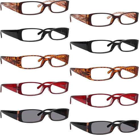 مجموعة من 10 نظارات قراءة من LUR للرجال والنساء والقراء مع مفصلات زنبركية من LUR in Kuwait