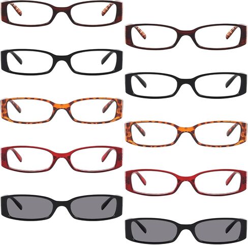 مجموعة من 10 نظارات قراءة من LUR للرجال والنساء والقراء مع مفصلات زنبركية من LUR in Kuwait