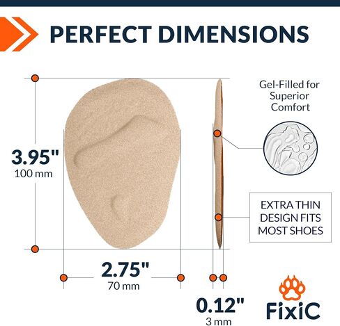 Fixic Ball of Foot Cushions for Women - 2 Pairs - Heel Pads for Shoes - Beige Metatarsal Pads Women - High Heel Comfort Pads for Any Shoe Sizes - Heel Inserts for Women for Pain Relief and Comfort! in Saudi Arabia