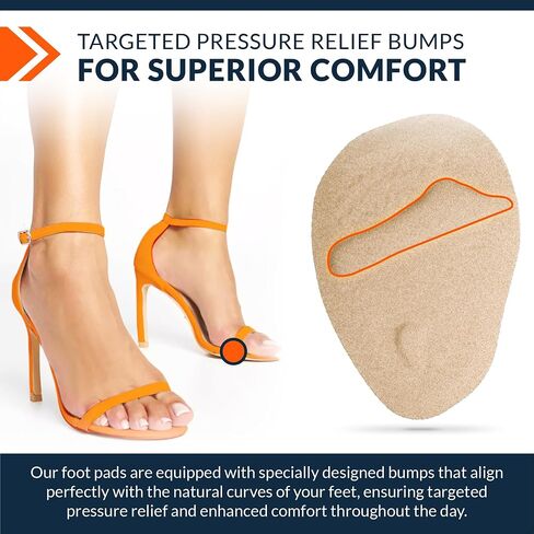 Fixic Ball of Foot Cushions for Women - 2 Pairs - Heel Pads for Shoes - Beige Metatarsal Pads Women - High Heel Comfort Pads for Any Shoe Sizes - Heel Inserts for Women for Pain Relief and Comfort! in Saudi Arabia