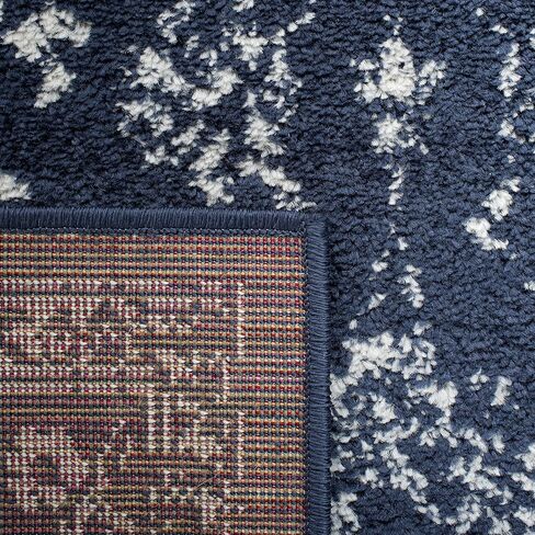 SAFAVIEH Adirondack Collection 6' Round Navy/Ivory ADR109N Oriental Distressed Non-Shedding Entryway Foyer Living Room Bedroom Kitchen Area Rug in Saudi Arabia