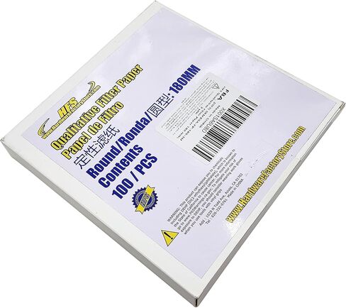 HFS(R) 180 مم أوراق الترشيح النوعية عديمة الرماد مختبر 100 قطعة بطيئة 1 أم مستديرة (180 مم، 1um) in Saudi Arabia