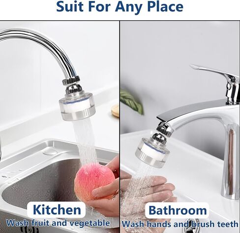 6Pcs Sink Water Filter Elements, Universal Sink Faucet Filter Elements, Sink Faucet Filter Removes Fluoride Hard Water, Water Filtration & Softeners,Faucet Sprayer Attachment in Saudi Arabia