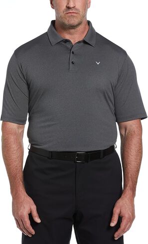 Callaway Men's Ventilated Classic Jacquard Short Sleeve Golf Polo Shirt, Moisture-Wicking, Lightweight Stretch Fabric in Saudi Arabia
