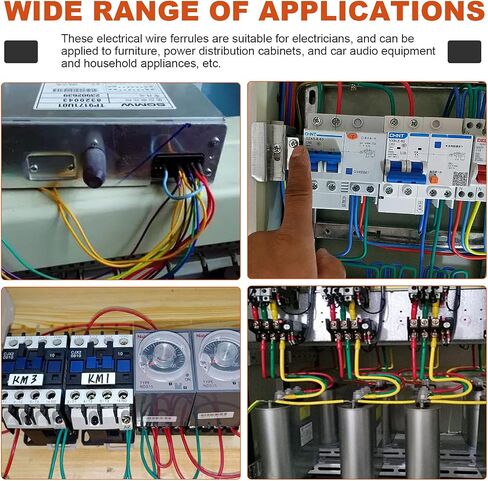 Tanstic 550 قطعة AWG 16 14 12 10 8 6 4 2 مجموعة متنوعة من حلقات الأسلاك دبوس الحلقات سلك ينتهي محطات تجعيد محطة موصل دبوس نهاية الحبل الطرفية in Saudi Arabia