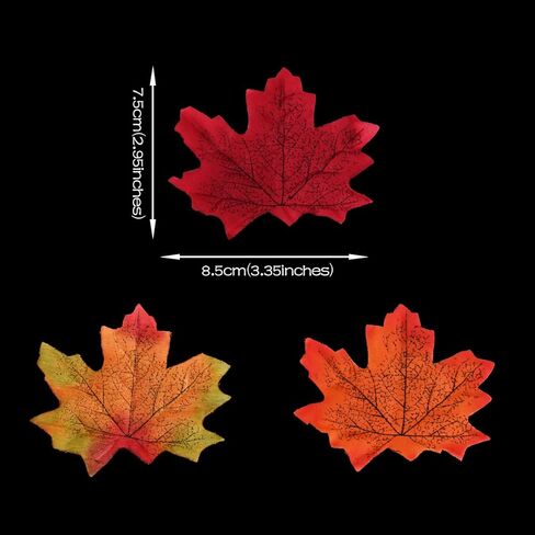 150 Pieces Maple Leaves Artificial Maple Leaves Autumn Fall Maple Leaf for Art Scrapbooking Wedding House Decorations Christmas Party or Thanksgiving Day Decor (Multicolor) in Saudi Arabia