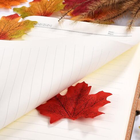 150 Pieces Maple Leaves Artificial Maple Leaves Autumn Fall Maple Leaf for Art Scrapbooking Wedding House Decorations Christmas Party or Thanksgiving Day Decor (Multicolor) in Saudi Arabia