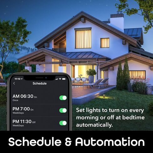 لمبة إضاءة ذكية من Geeni - متوافقة مع Alexa وGoogle Home، لمبة إضاءة LED بيضاء قابلة للبرمجة وقابلة للتعتيم، يمكن التحكم فيها عن طريق التطبيق (ST19-2 Pack) in Kuwait