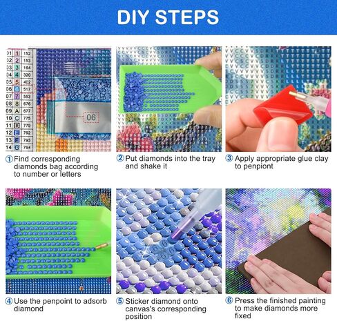 HEIBAGO Diamond Painting Kits for Adults, 5D Lamp Diamond Art Kit for Beginners, DIY Full Drill Flower Gem Painting, Paint with Round Diamonds Painting Packs for Home Wall Decor 12x16inch in Saudi Arabia
