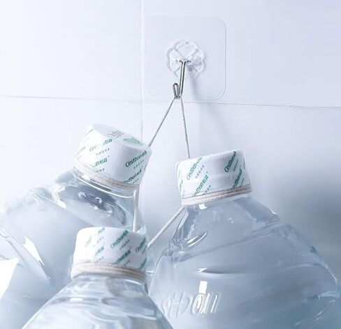 Generic Versatile 10-Pack Transparent Strong Adhesive Hooks Stylish & Practical for Bathroom, Kitchen, Doors, Cabinets in Saudi Arabia