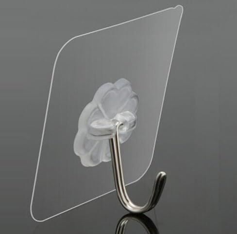 Generic Versatile 10-Pack Transparent Strong Adhesive Hooks Stylish & Practical for Bathroom, Kitchen, Doors, Cabinets in Saudi Arabia