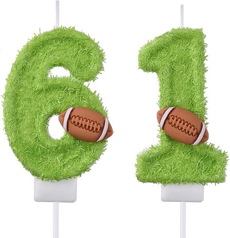 61 Birthday Candles, 61st Cake Candles, Silver Happy Birthday Number 61 Candles Cake Topper Decorations for Party Men Women in Saudi Arabia