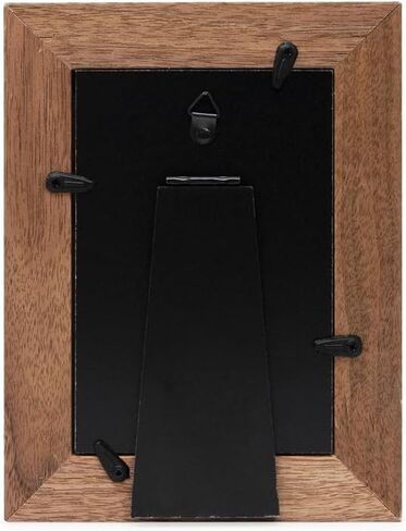 Isaac Jacobs 4x6 Wood Sentiments Cat Meow Picture Frame, Vertical Keepsake Photo Frame with Easel and a Hanging Tabs for Tabletop, Desktop & Wall Display, (Black, 4x6) in Kuwait