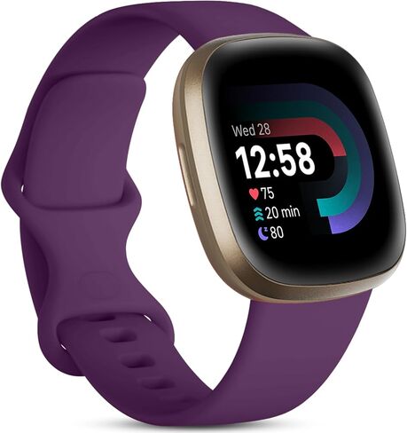 سوار Odbeai متوافق مع Fitbit Versa 3&4 Bands/Sense&Sense2 للنساء والرجال، أساور معصم بديلة ناعمة وإكسسوارات حزام رياضي لـ Sense&Sense2/Versa 3&4 SmartWatch (صغير، أرجواني) in Kuwait