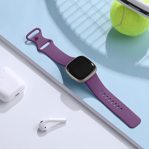 سوار Odbeai متوافق مع Fitbit Versa 3&4 Bands/Sense&Sense2 للنساء والرجال، أساور معصم بديلة ناعمة وإكسسوارات حزام رياضي لـ Sense&Sense2/Versa 3&4 SmartWatch (صغير، أرجواني) in Kuwait