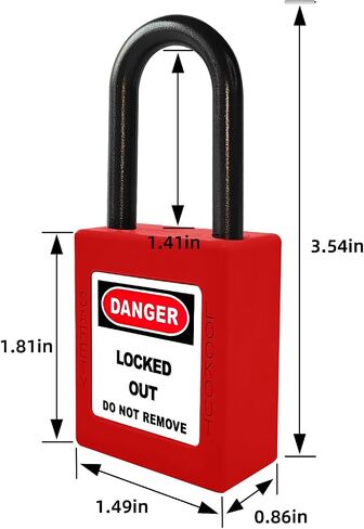 Lockout Tagout Locks Set-10pcs Red Loto Locks,Lockout Locks Keyed Different, OSHA Compliant Lock Out Tag Out Padlocks,Safety Padlocks for Electrical Lockout Tag Out Kit,2 Keys Per Lock in Saudi Arabia