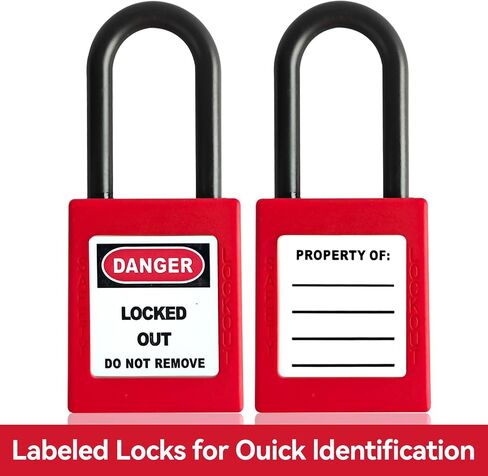 Lockout Tagout Locks Set-10pcs Red Loto Locks,Lockout Locks Keyed Different, OSHA Compliant Lock Out Tag Out Padlocks,Safety Padlocks for Electrical Lockout Tag Out Kit,2 Keys Per Lock in Saudi Arabia