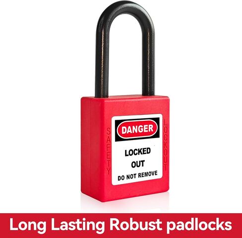 Lockout Tagout Locks Set-10pcs Red Loto Locks,Lockout Locks Keyed Different, OSHA Compliant Lock Out Tag Out Padlocks,Safety Padlocks for Electrical Lockout Tag Out Kit,2 Keys Per Lock in Saudi Arabia