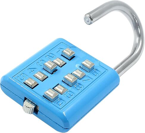 10 Digit Button Combination Lock Blue Combination Padlock Storage, Gym, Travel Bag, Suit Case, Lockers, Toolbox, Luggage, Bike, Fence, Drawer Door Locks in Saudi Arabia