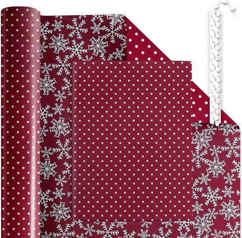 LaRibbons Vintage Santa Foil Christmas Wrapping Paper, Candy Cane Stripe in Kuwait