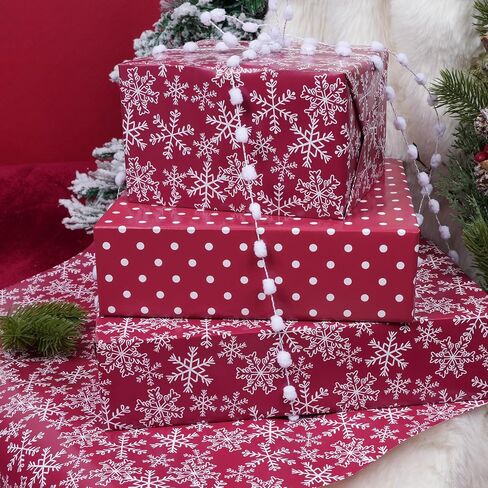 LaRibbons Vintage Santa Foil Christmas Wrapping Paper, Candy Cane Stripe in Kuwait