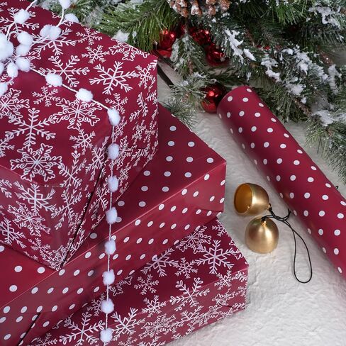 LaRibbons Vintage Santa Foil Christmas Wrapping Paper, Candy Cane Stripe in Kuwait