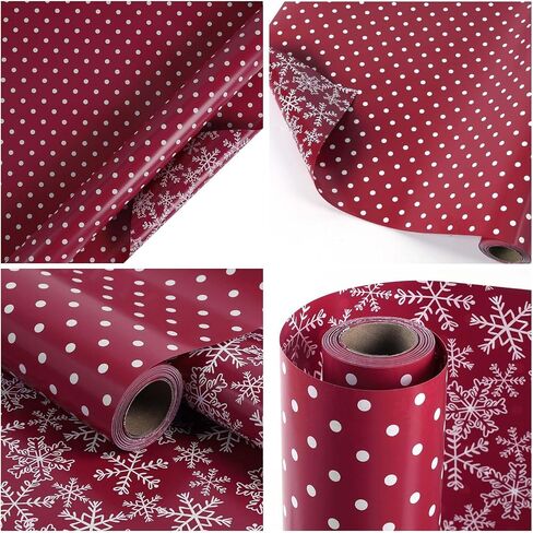 LaRibbons Vintage Santa Foil Christmas Wrapping Paper, Candy Cane Stripe in Kuwait