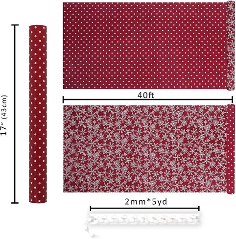 LaRibbons Vintage Santa Foil Christmas Wrapping Paper, Candy Cane Stripe in Kuwait