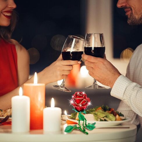 هدايا عيد الأم للأم من ابنتها، قلادة من الذهب عيار 24 قيراط مع الماس والورد المحفوظة، أحبك من الفضة الإسترليني عيار 925، عيد الأم/عيد الحب/عيد الميلاد للصديقات/النساء/لها/أمي in Kuwait