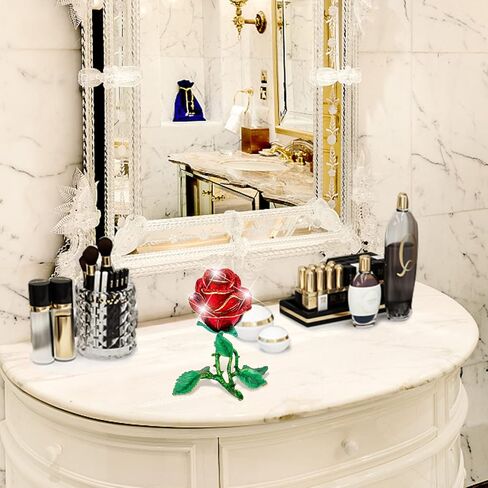 هدايا عيد الأم للأم من ابنتها، قلادة من الذهب عيار 24 قيراط مع الماس والورد المحفوظة، أحبك من الفضة الإسترليني عيار 925، عيد الأم/عيد الحب/عيد الميلاد للصديقات/النساء/لها/أمي in Kuwait