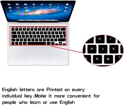 HRH English Language Silicone Keyboard Cover Skin for MacBook Air 11.6 Inch for MacBook 11" A1370 A1465 European/ISO Layout Keyboard Portector-Baby Pink in Saudi Arabia