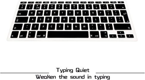 HRH English Language Silicone Keyboard Cover Skin for MacBook Air 11.6 Inch for MacBook 11" A1370 A1465 European/ISO Layout Keyboard Portector-Baby Pink in Saudi Arabia