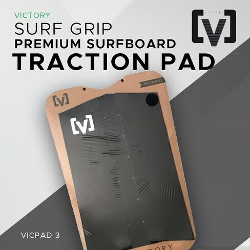 وسادة جر أمامية فاخرة من Victory Surf Grip - أقصى قدر من الإمساك، راحة وتحكم راديكالي، لوح ركوب الأمواج أو لوح التزلج، راحة بسمك 2 مم - أسود in Saudi Arabia