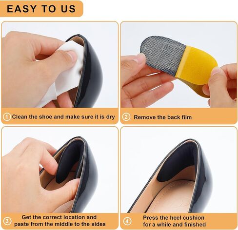 6 Pairs Heel Cushion Pads for Shoes Too Big, Shoe Grips Liners Heel Protectors to Prevent Heel Pain, Blisters and Rubbing, Anti Slip Shoe Filler Make Shoes Fit Tighter in Saudi Arabia