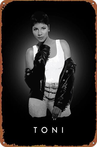 Pop Queens Toni Braxton Metal Tin Sign Poster Vintage Art Wall Decor 12 x 8 inch in Kuwait
