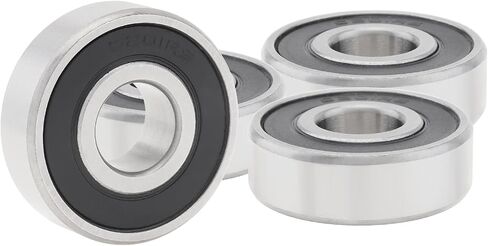 CLAHJQX 4 Pcs 6201-2RS Bearing, 12mm x 32mm x 10mm Double Rubber Seal Deep Groove Ball Bearing, Chrome Steel Ball Bearing with High Dust Prevention in Saudi Arabia