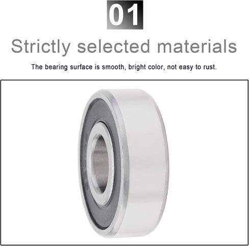 CLAHJQX 4 Pcs 6201-2RS Bearing, 12mm x 32mm x 10mm Double Rubber Seal Deep Groove Ball Bearing, Chrome Steel Ball Bearing with High Dust Prevention in Saudi Arabia