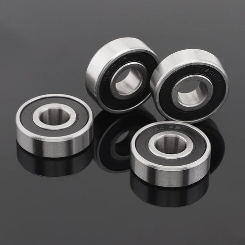CLAHJQX 4 Pcs 6201-2RS Bearing, 12mm x 32mm x 10mm Double Rubber Seal Deep Groove Ball Bearing, Chrome Steel Ball Bearing with High Dust Prevention in Saudi Arabia