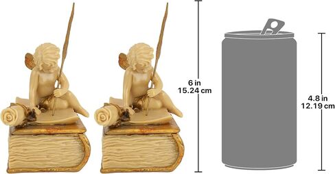 Design Toscano PD2055 The Love Letter Cherub Trinket Jewelry Box Statue, 6 Inch, Polyresin, Ivory and Gold Finish in Saudi Arabia