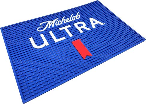 سجادة بار ميشيلوب - مقاس 45.72 × 30.48 سم، متوافقة مع دعامة مطاطية مضادة للانزلاق، مثالية لصانع القهوة المنزلي على سطح المنضدة ووعاء الحيوانات الأليفة in Kuwait