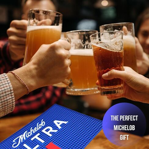 سجادة بار ميشيلوب - مقاس 45.72 × 30.48 سم، متوافقة مع دعامة مطاطية مضادة للانزلاق، مثالية لصانع القهوة المنزلي على سطح المنضدة ووعاء الحيوانات الأليفة in Kuwait