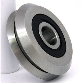 VXB Brand 16-PIECES RM2-2RS 3/8'' Roller Ball Bearing V Groove Rubber Sealed Line Track Roller Bearing Type: V Groove Guide Bearing Quantity: Set of 16 bearings Load Rating Dynamic C: 8,260 N