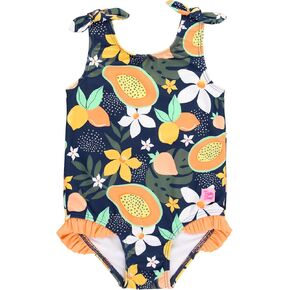 RuffleButts Into The Tropics Tie Shoulder One Piece - 5