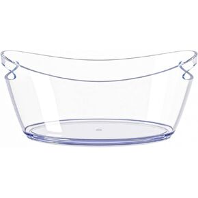 Ice Buckets for Parties, 5.5 Liter Large Clear Acrylic Food Grade Ice Bucket, Mimosa Bar Supplies Beverage Tub for Champagne Beer Sparkling Wine Cocktails, 16.9, Transparent, OUKEYI-100894