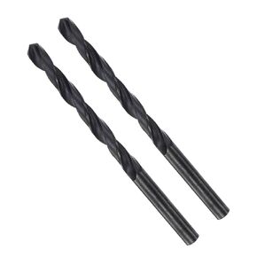 Twist Drill Bits, 7mm Cutting Diameter 0.28" Shank, High-Speed Steel Black Oxide Coating Jobber Bit Set (Applications: for Metal Wood Plastic), 2-Pieces