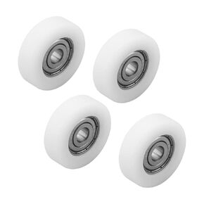 Yinpecly 4Pcs 626Z Plastic Roller Idler Bearing 0.24x1.18x0.35(IDxODxT) Sliding Door Pulley Nylon Flat Pulley Wheel for Furniture, Hardware Accessories, Mobile Door White